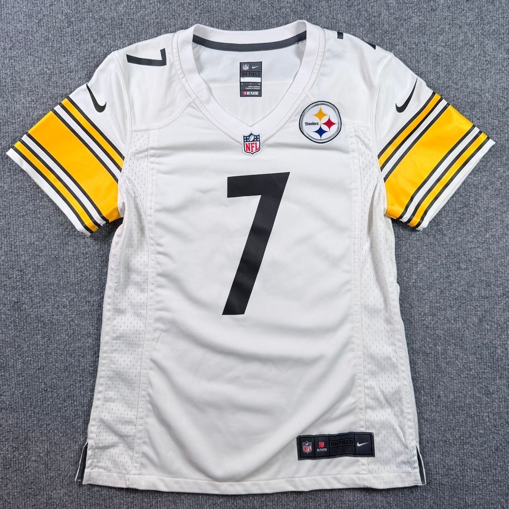 Pittsburgh Steelers Roethlisberger Nike Jersey Women Small White 7 On Field